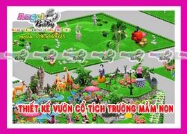 Vẽ Tranh Tường Mầm Non 2,Tranh Mầm Non,Tranh Tường Mầm Non vuon co tich mam non