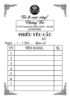 in order giá rẻ, in order 2 và 3 liên, nhận in hóa đơn bán lẻ