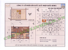 Bán căn hộ số 2428 chung cư HH3B với giá chỉ 183tr