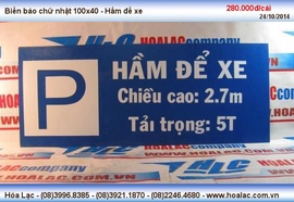 Biển báo hình chữ nhật 100x40cm LJ-241-111 Nguyễn Thị Trà My
