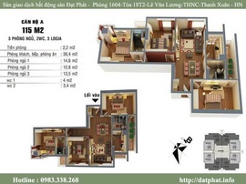 Chính chủ cần bán gấp căn hộ CC Lilama 52 Lĩnh Nam, DT 105m2, giá 17tr/ m2, Lh 097