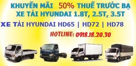 Khuyến mãi 50% trước bạ xe tải hyundai năm 2014