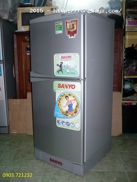 Bán tủ lạnh SANYO 123L, SR-125PN(SS), mới 98%, zin toàn bộ, màu xám bạc