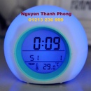 Tp. Hồ Chí Minh: Đồng Hồ Điện Tử Đo Nhiệt Độ Môi Trường Bảy Màu Color Change Digital Alarm Clock CL1448336P10