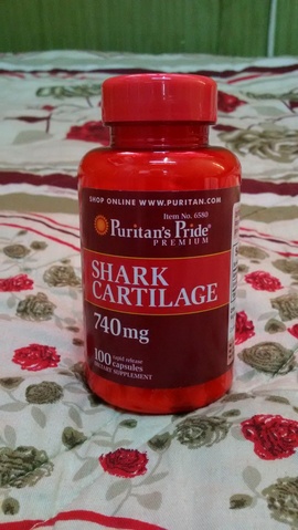 Sụn cá mập Puritan - Shark Cartilage 740 mg, 100 viên