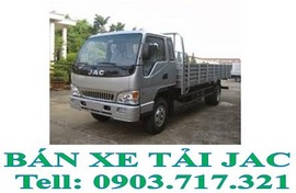 Bán xe tải Jac 4t9. Xe tải Jac 4t9 thùng kín giao xe ngay