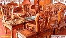 Bắc Ninh: Bàn ghế đồng kỵ gỗ hương kiểu Tam sư tử CL1470192P5