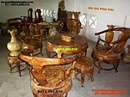 Bắc Ninh: Bộ bàn ghế đồng kỵ bàn tròn gỗ Nu nghiến CL1473894P9