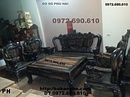 Bắc Ninh: Bộ bàn ghế gỗ mun kiểu nghê đỉnh, Đồ gỗ đồng kỵ 0972690610 CL1475379P5