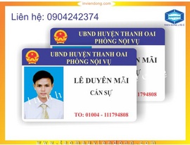 Địa chỉ in thẻ nhân viên rẻ, lấy gấp tại Hà Nội ĐT0904242374