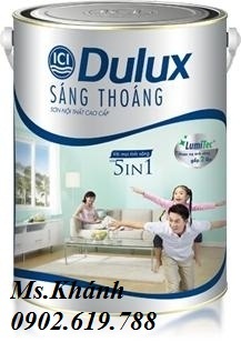 Dulux 5in1- Sơn Nước Cao Cấp Trong Nhà Với Màng Sơn Bóng Mờ