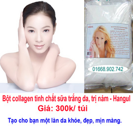 đại lý mỹ phẩm, Bột collagen tinh chất sữa trắng da, trị nám - Hangul