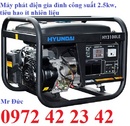 Tp. Hà Nội: máy phát điện gia đình 2. 5kw, máy phát điện chạy xăng, Hyundai HY 3100LE rẻ CL1490837