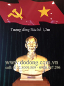Tp. Hồ Chí Minh: Tượng Bác Hồ ngồi đọc báo cao 43cm, tượng đồng đỏ CL1500009
