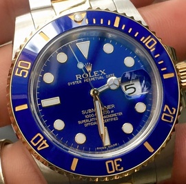 [Mạnh Dũng] Đồng hồ Rolex Submariner 6 số đời 2009-2010 niềng ciramic demi 18k