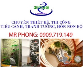 Chuyên Thiết Kế, Thi Công Tiểu Cảnh, Tranh Tường, Hòn Non Bộ