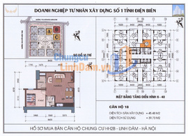 Bán căn hộ 718 chung cư HH2B Linh Đàm giá 15,5tr/ m2