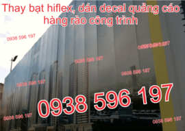 Thi công hàng rào công trình - Làm Bạt Hiflex, Decal quảng cáo
