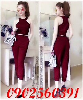 Jumsuit dài ống túm kèm belt Ngoc Lang Phuong_250.000 Mã sp: J 398