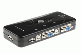 hộp kvm, Data Switch KVM 1 2 Thường dùng để điều khiển sever, kvm 1 4, Hôp kvm 4