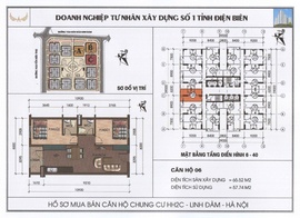 Bán căn 06-08-26-28 chung cư HH2 Linh Đàm diện tích 65m2