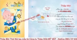 Thiệp thôi nôi giá rẻ - Thiệp Hoa Mỹ Việt