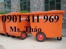 Tp. Hồ Chí Minh: xe thu gom rác 3 bánh nhỏ, xe đẩy rác, xe dọn rác, thùng rác nhựa CL1534403P10