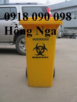 Bán thùng rác 240 lít màu vàng , xanh, trắng, đen, thùng rác y tế, thùng rác