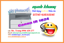 Máy photocopy canon iR 1024, giá rẻ, chức năng Copy, In, Scan