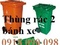 [1] bán thùng rác nhựa, thùng rác composite, thùng rác 2 bánh xe, xe đẩy rác 3 bánh