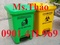[4] thùng rác y tế, thùng rác nhựa 2 bánh xe, thùng rác y tế đạp chân, thùng rác