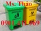 [2] thùng rác y tế, thùng rác nhựa 2 bánh xe, thùng rác y tế đạp chân, thùng rác