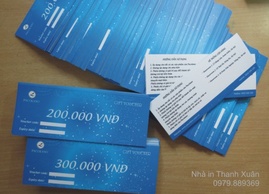 Nhà In Thanh Xuân in thẻ tích điểm, thẻ vip, thẻ giảm giá, 0967 254 651