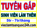 Tp. Hồ Chí Minh: Việc LÀM THÊM sinh viên 2-3h/ ngày Lương Cao HCM không cần kinh nghiệm CL1599455P4