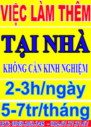 Tp. Hồ Chí Minh: THU NHẬP 4-6tr/ th Thời Gian làm việc 2-3h/ ngày uy tín CL1599455