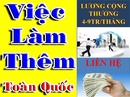 Tp. Hồ Chí Minh: làm thêm lương thưởng 4-9tr/ tháng uy tín và không mất phí CL1591845