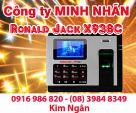 Máy chấm công RJ X938-C pin lưu điện 8h giá tốt. LH:0916986820 gặp Ms. Ngân