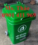 Tp. Hồ Chí Minh: thùng rác nhựa, thùng rác 60 lít đạp chân, thùng chứa rác văn phòng CL1067700P3