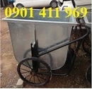 Tp. Hồ Chí Minh: nhà cung cấp thùng rác giá rẻ, xe thu gom rác bằng tôn, xe rác 400 lít CL1463251