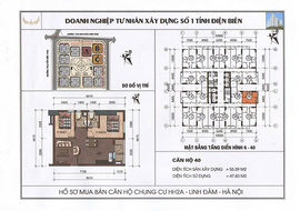 Bán rẻ căn hộ 2540 chung cư HH2A Linh Đàm 2 phòng ngủ 55m2 chênh 200tr