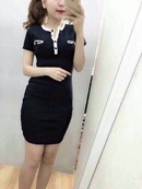 Tp. Hồ Chí Minh: Đầm body nút cổ tàu 2 túi CL1636227P7