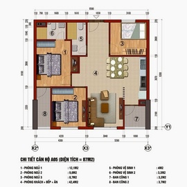 Bán căn chính chủ 62m2 (1105) tòa B chung cư 283 Khương Trung