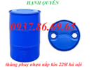 Bắc Ninh: thùng phuy nhựa 160l, thùng phuy sắt 200l, thùng nhựa 50l nắp mở CL1584354