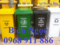 [1] Thùng đựng rác công nghiêp, thùng rác nhựa 2 bánh xe, thùng rac 660l, xe rác
