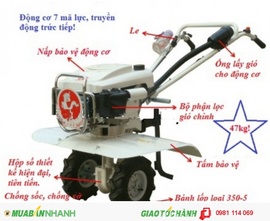 Máy xới đất đa năng mini Trâu Vàng ( 1wg4) và các bộ dụng cụ canh tác