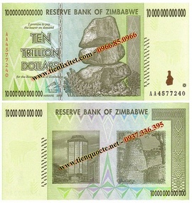 Bán tiền zimbabwe 20 ngàn tỷ lớn nhất thế giới cho CH dịch vụ