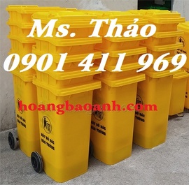 Thùng rác y tế, thùng rác bệnh viện, thùng chứa rác thải y tế đạp chân 15 lít