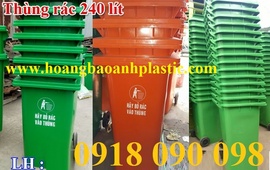 thùng đựng rác nhựa HDPE, thùng rác nhựa 120 lít, thùng rác composite