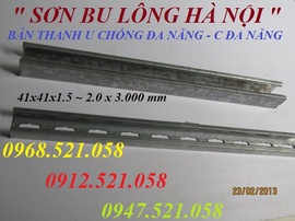 0912.521.058 bánThanh U treo ống Unistrut -Strut profile -Strut 41x41 Ha Noi