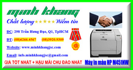 Minh Khang khuyến mãi máy in HP laserjet M451NW, HP laserjet M451DW